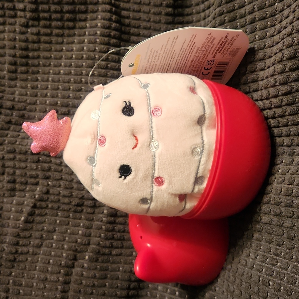 NWT Squishmallows 4" "Garnet" Pink Christmas Tree Mystery Capsule Plush